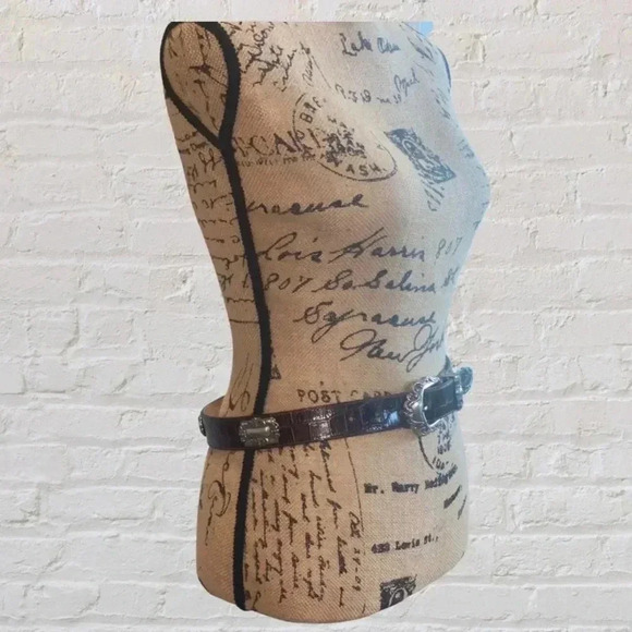 Brighton Croc Concho Belt - Vintage - Picture 3 of 6